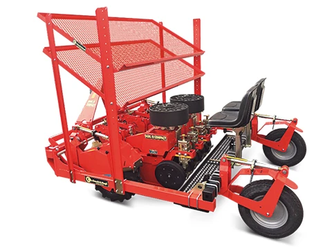 Червена разсадо-посадъчна машина, марка CHECCHI & MAGLI, модел DUAL 12 COMPACT