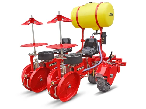 Червена разсадо-посадъчна машина от марка CHECCHI & MAGLI, модел TEXDRIVE BEST