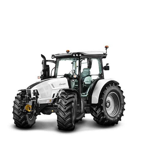 Бял трактор STRIKE, изключително модулен с марка Lamborghini за селскостопанска употреба