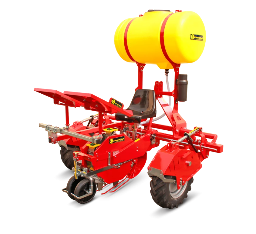 Разсадо-посадъчна машина, марка CHECCHI & MAGLI, модел  WOLF с 1 операторско място, в цветове жълто и червено
