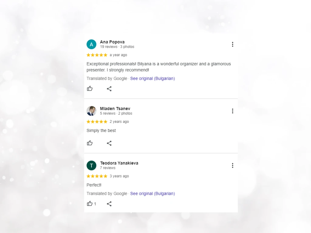 Alegria wedding agency customers reviews