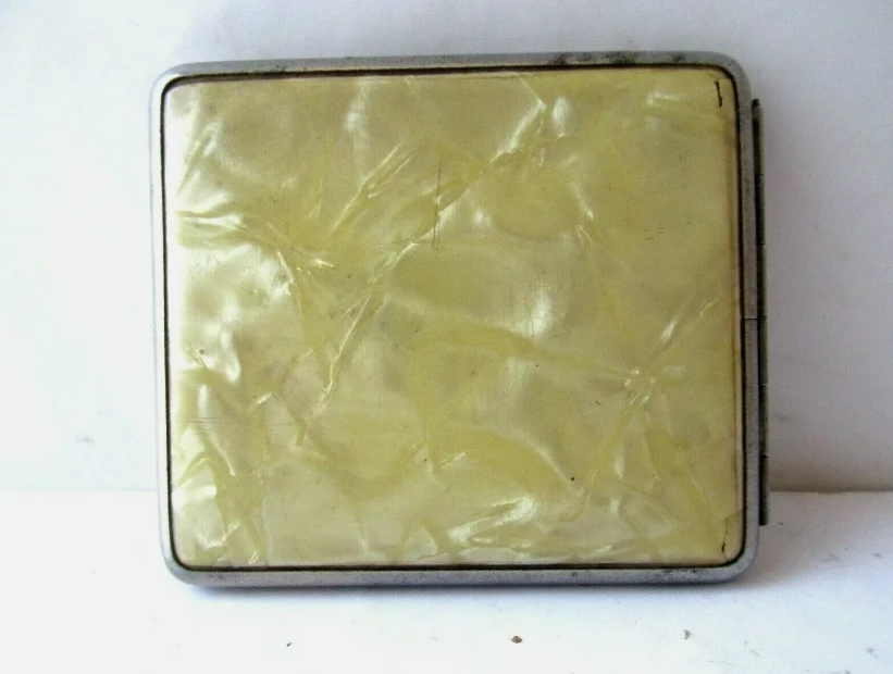 1940s Rare WWII German Officer Cigarette Case Bakelite Celluloid Art Deco