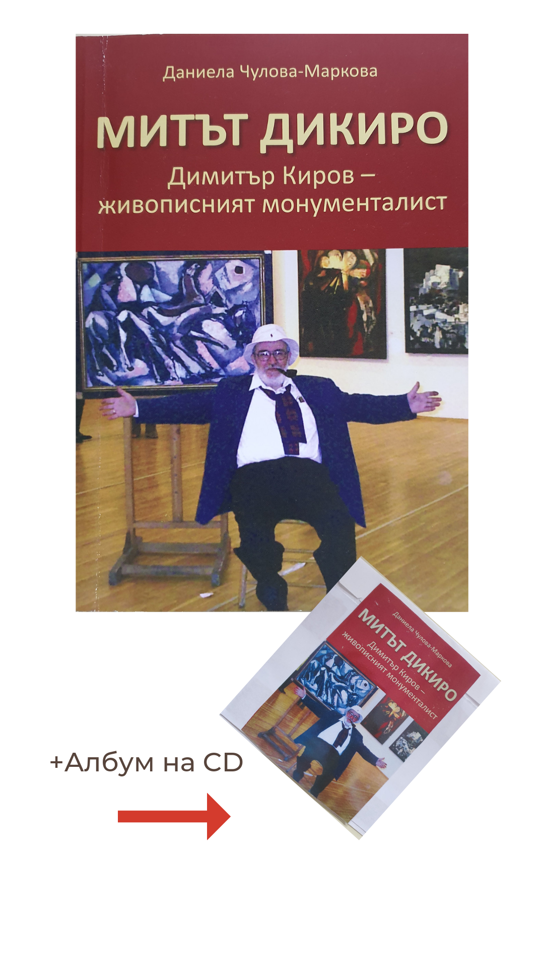 Книга, посветена на пловдивският художник Димитър Киров-Дикиро. На корицата е художникът по време на изложбата си в СГХГ, усмихнат, с разперени ръце.