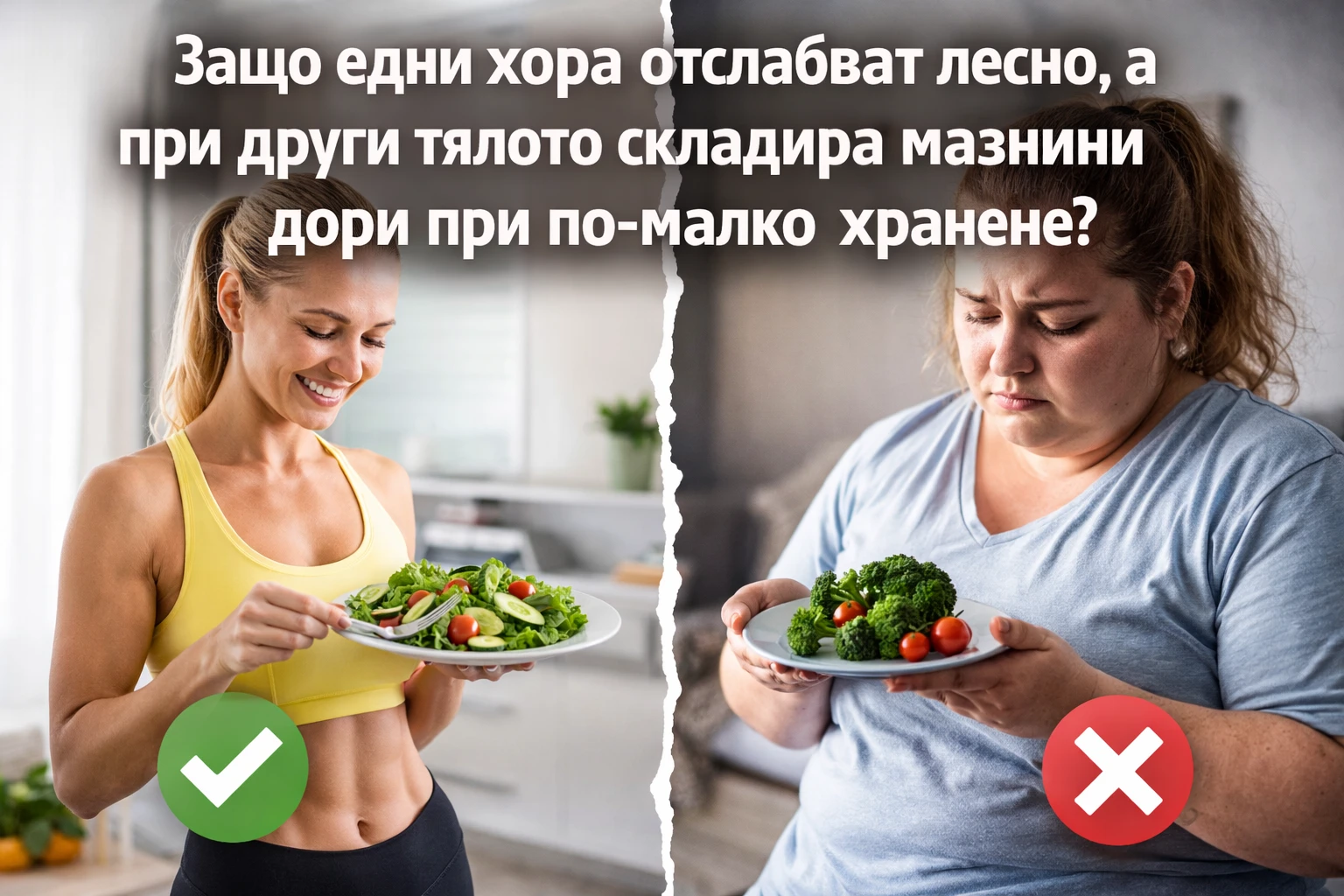 Защо едни хора отслабват лесно, а при други тялото складира мазнини дори при по-малко хранене?