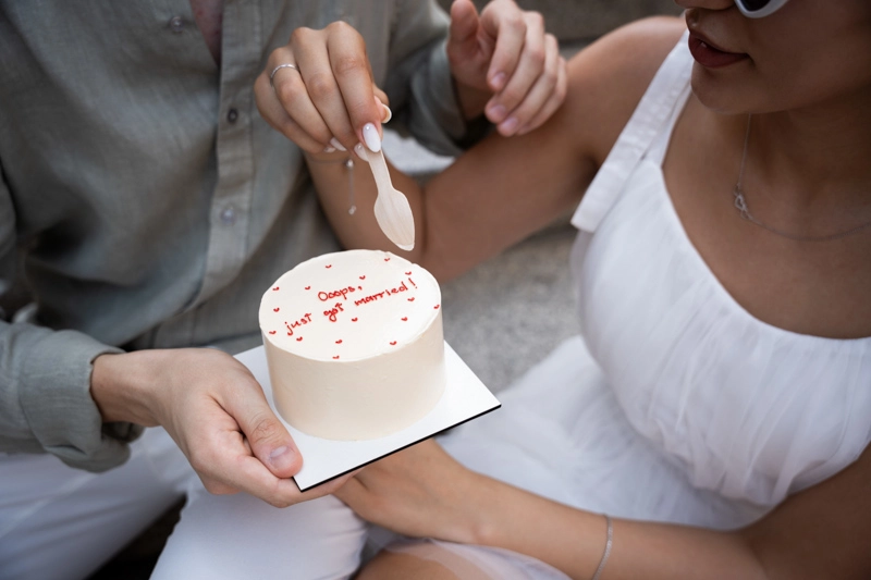 Фотосесия с младоженци и торта в София Фотосесия с младоженци и торта - Бето Бахов Студио