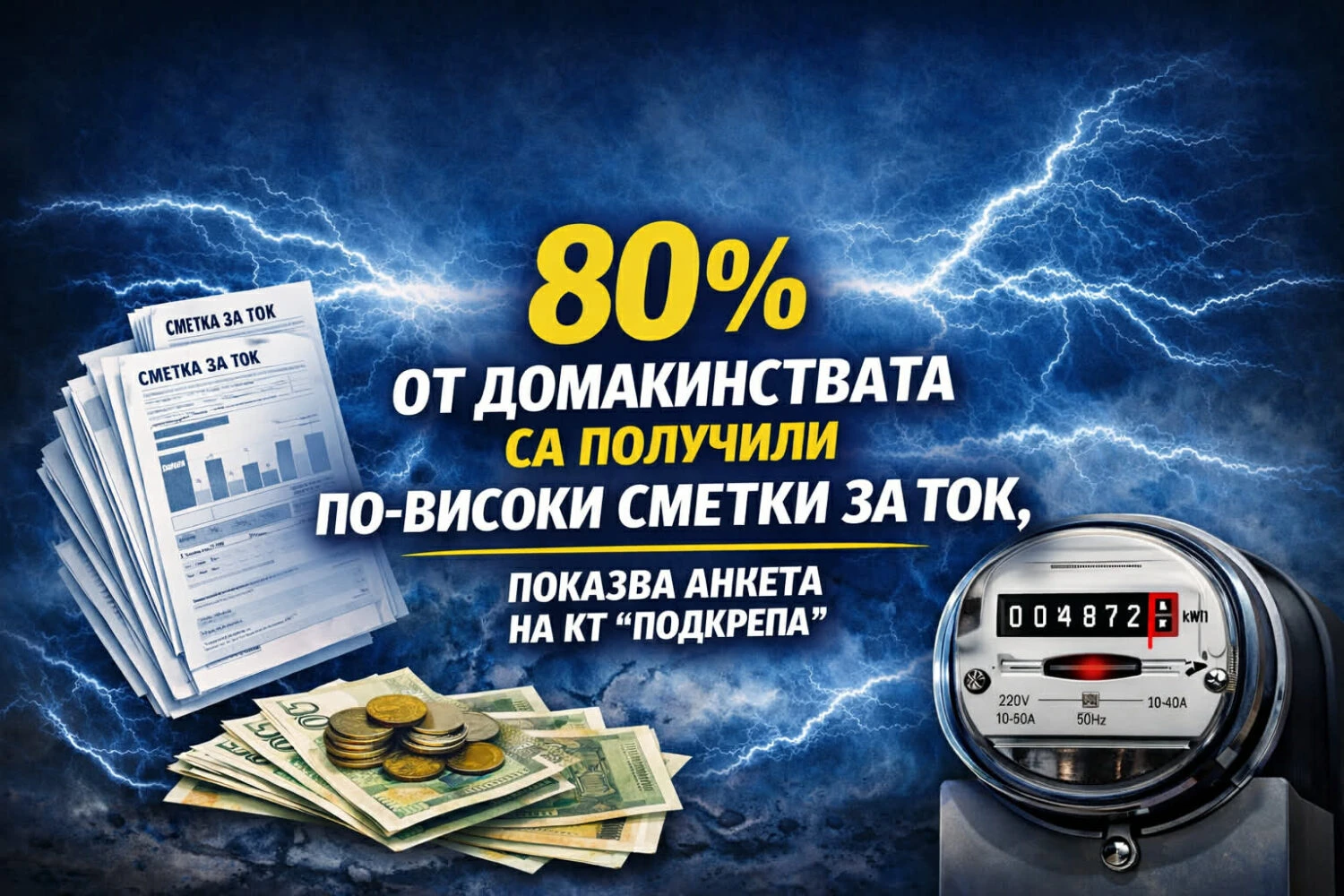 Резултати от анкета на КТ „Подкрепа“: ЕЛЕКТРОЕНЕРГИЯ И ДОМАКИНСТВА