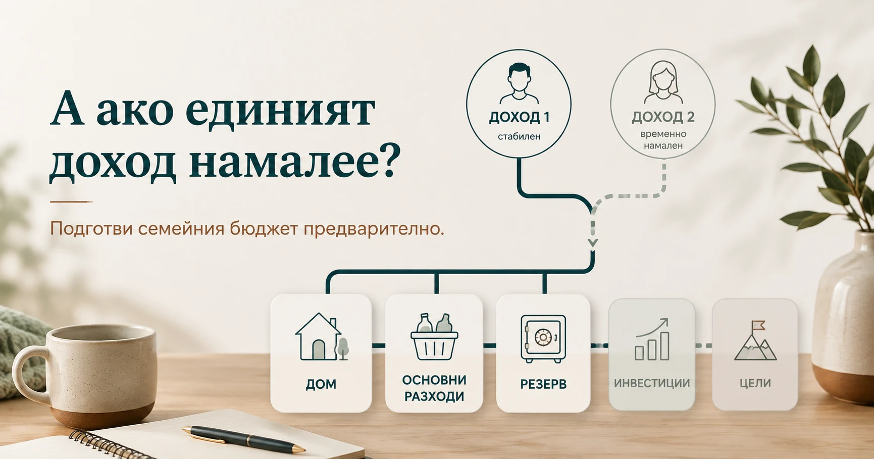 Как да подготвим семейните финанси за период с един или по-нисък доход