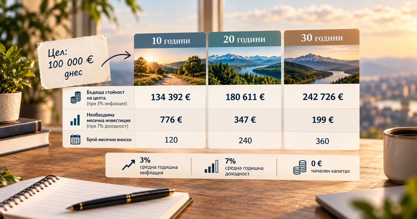 Колко всъщност трябва да натрупаме за голяма цел след 10, 20 или 30 години