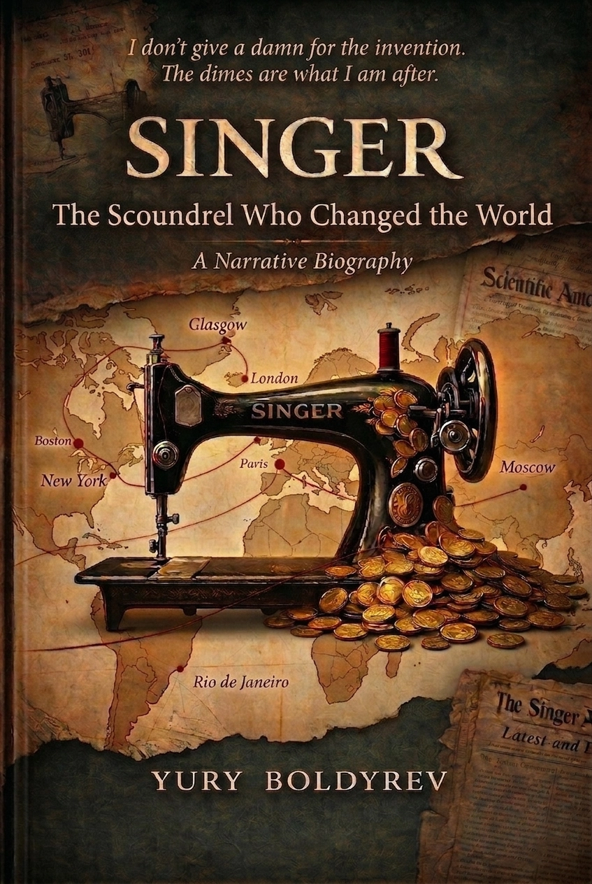 Book cover of SINGER: The Scoundrel Who Changed the World by Yury Boldyrev.