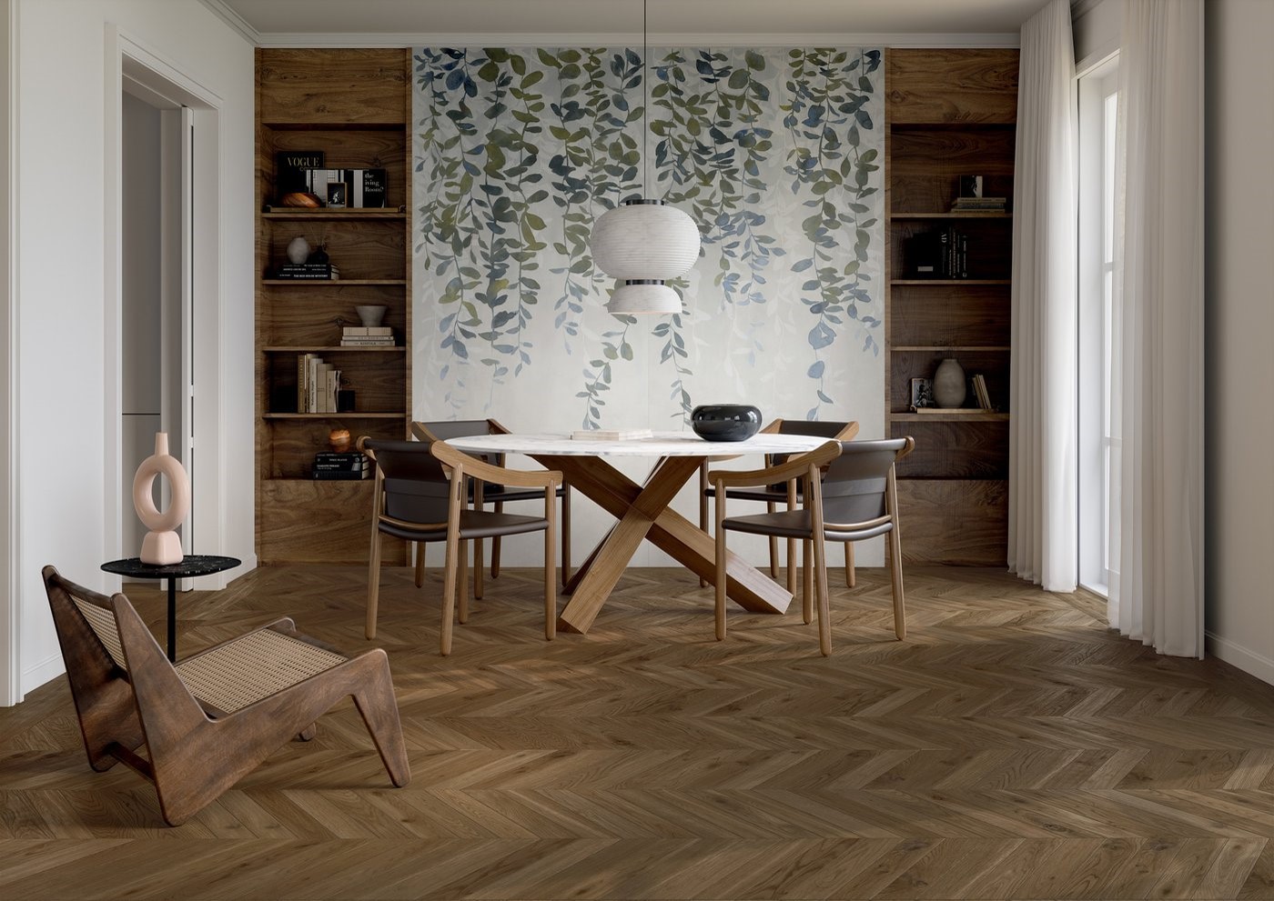 ILLUMINARTE INTERNI | MARCA CORONA - Wood-effect floor tiles: 3 furnishing inspirations to reconnect with nature