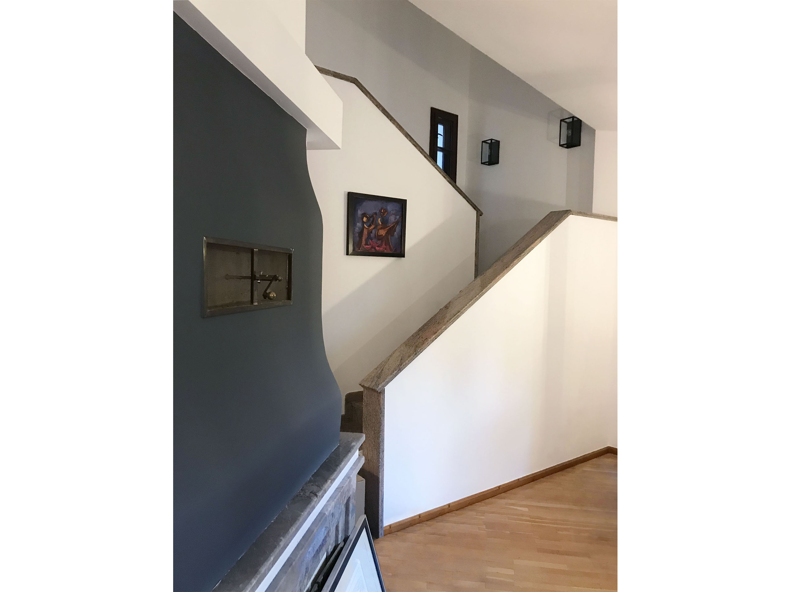 Modern House Renovation Art positioning on a staircase