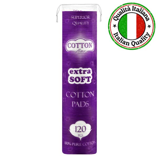 Тампони за почистване на грим - COTTON Line EXTRA SOFT 120бр Тампони за почистване на грим - COTTON Line EXTRA SOFT 120бр