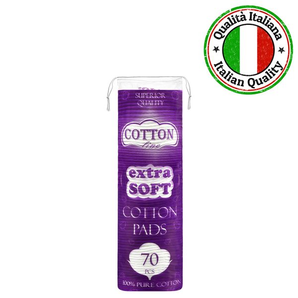 Тампони за почистване на грим - COTTON Line EXTRA SOFT 70бр Тампони за почистване на грим - COTTON Line EXTRA SOFT 70бр