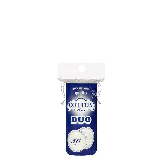 Тампони за почистване на грим - COTTON Line DUO 50бр Тампони за почистване на грим - COTTON Line DUO 50бр