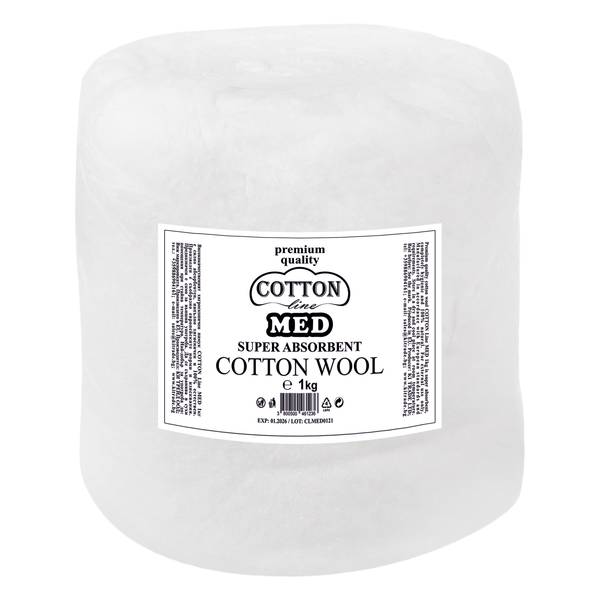 Висококачествен медицински хигроскопичен памук - COTTON Line MED 1кг Висококачествен медицински хигроскопичен памук - COTTON Line MED 1кг