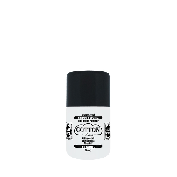 Професионален СУПЕР СИЛЕН лакочистител COTTON Line NAIL CARE 3в1 50мл КОКОС Професионален СУПЕР СИЛЕН лакочистител COTTON Line NAIL CARE 3в1 50мл КОКОС