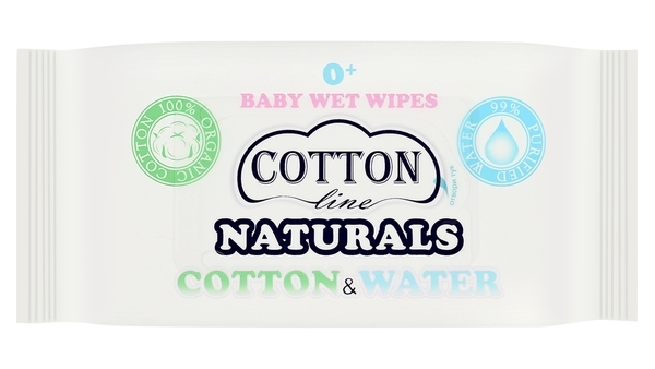 Натурални бебешки мокри кърпички - COTTON Line NATURALS 50бр Натурални бебешки мокри кърпички - COTTON Line NATURALS 50бр