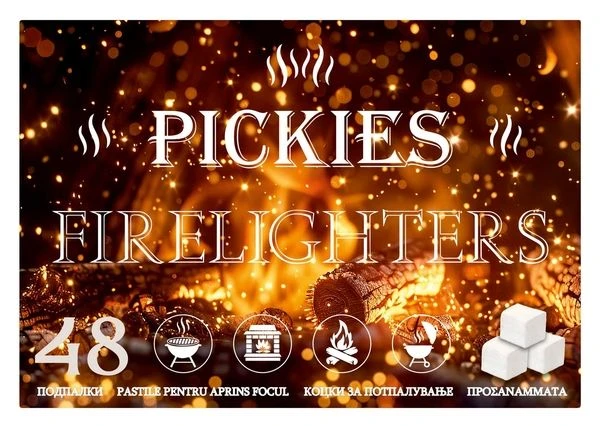 Подпалки ( сух спирт за разпалване ) - PICKIES 48бр --- Firelighters (solid fuel for firelighting) - PICKIES 48 pcs