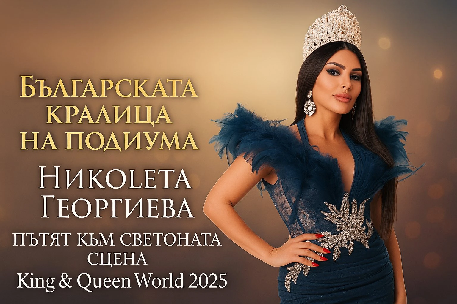 Българската кралица на подиума: Николета Георгиева тръгва към световната корона King & Queen World 2025