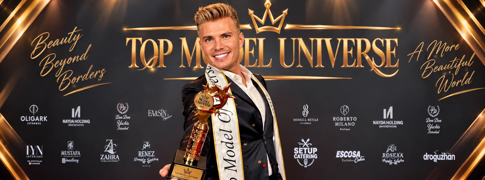 Владислав Славов с международна награда на Top Model of the Universe в Истанбул.