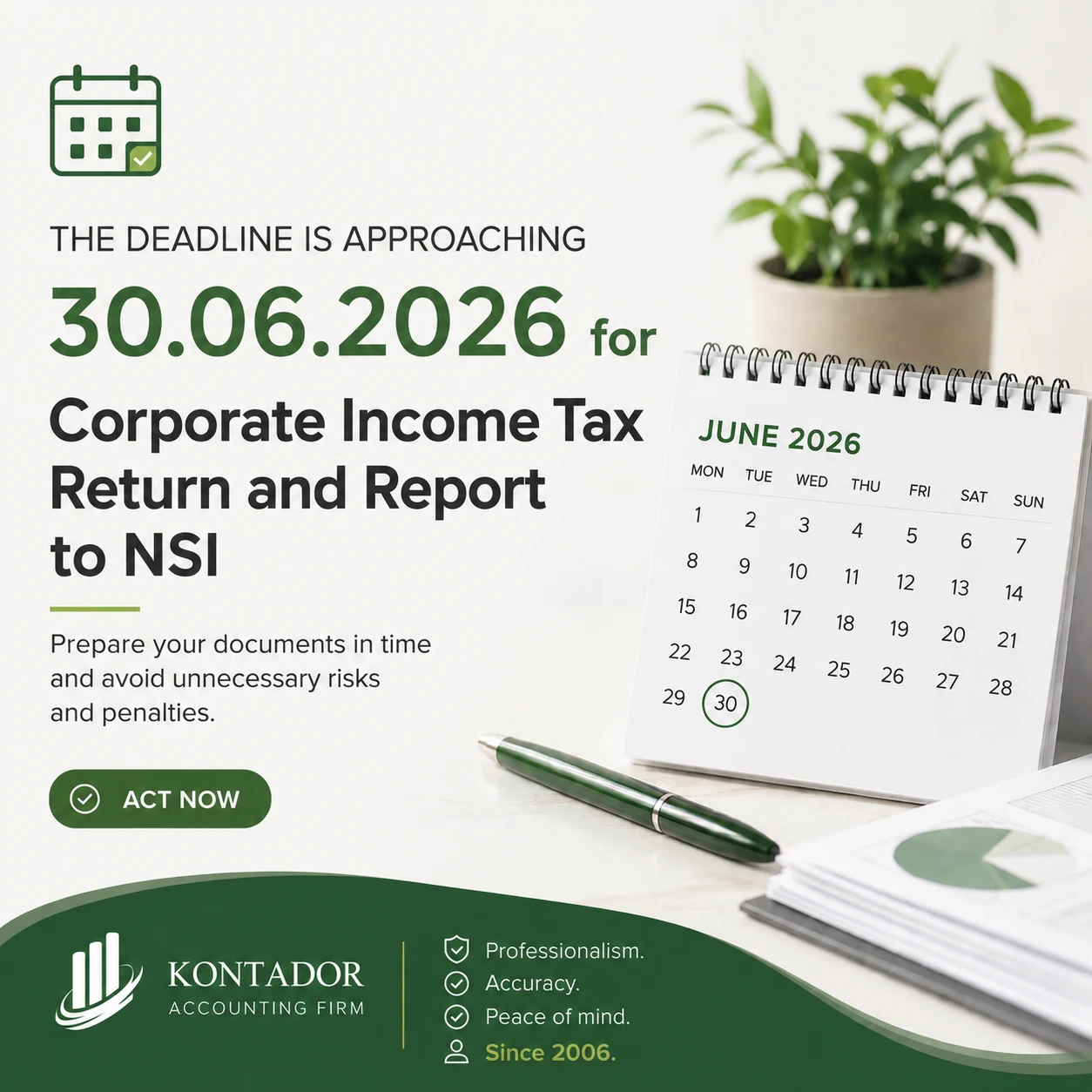 CORPORATE INCOME TAX AND NSI