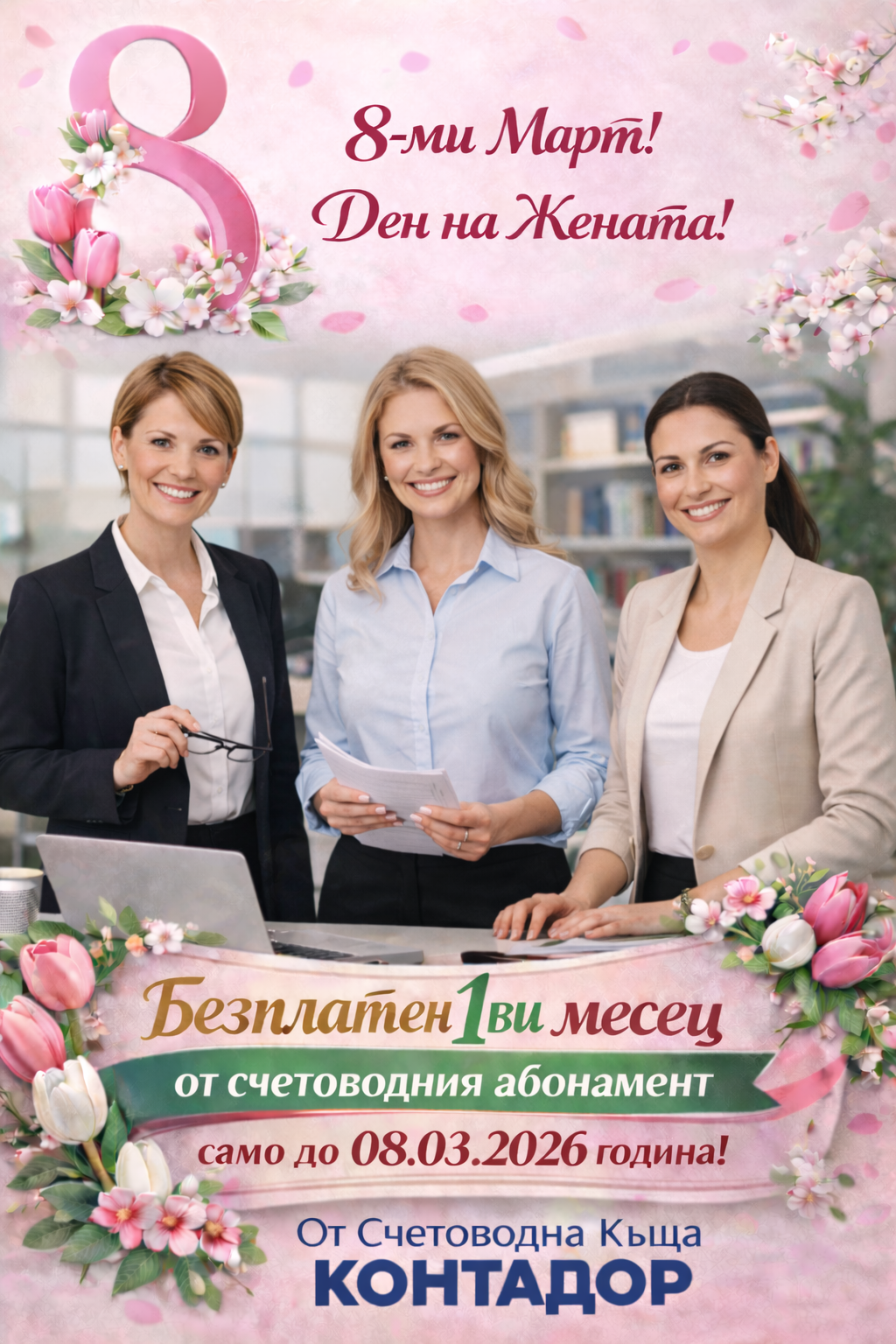 Честит 8-ми март – Счетоводна къща КОНТАДОР