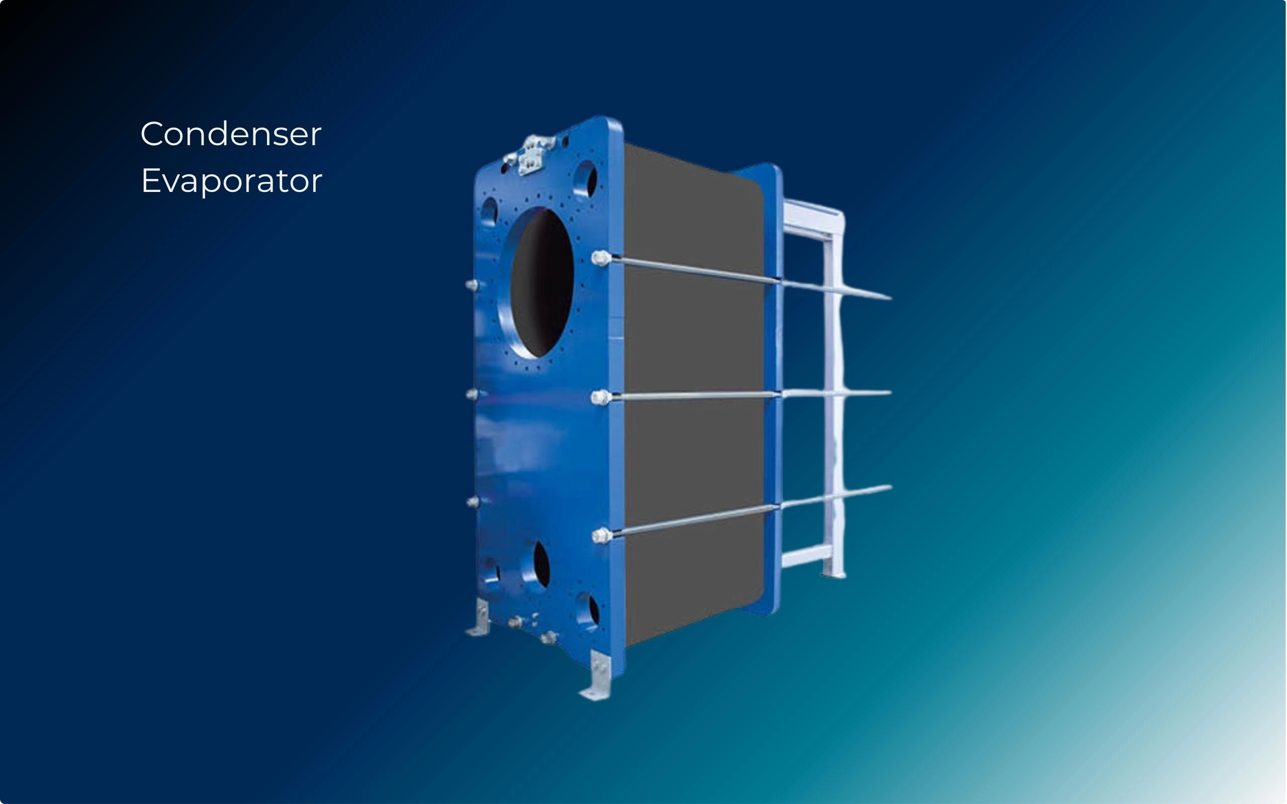 Plate heat exchanger used as condenser or evaporator.