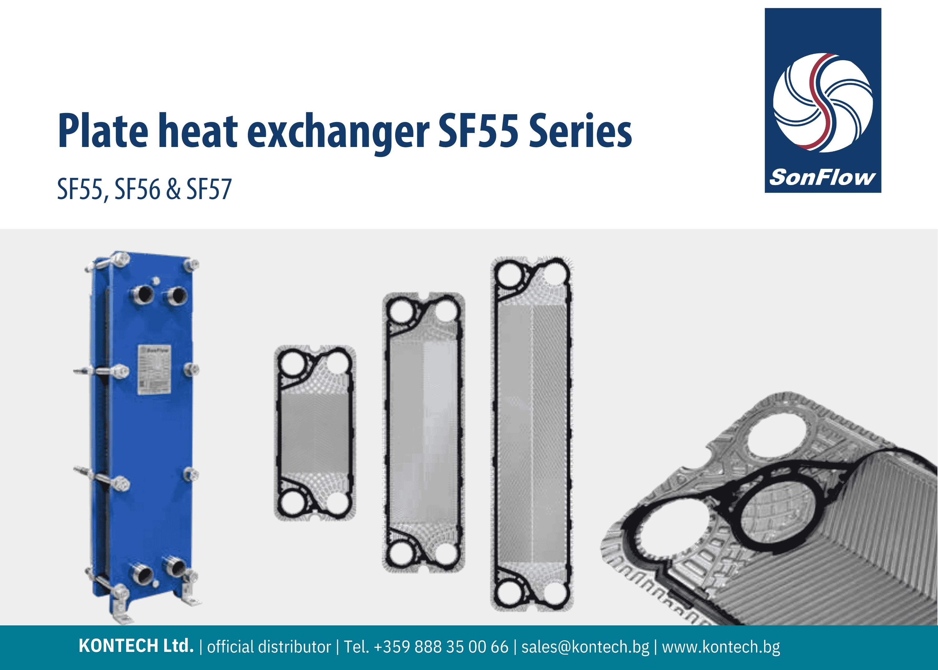 SonFlow SF55 heat exchanger, SonFlow SF56 heat exchanger, SonFlow SF57 heat exchanger