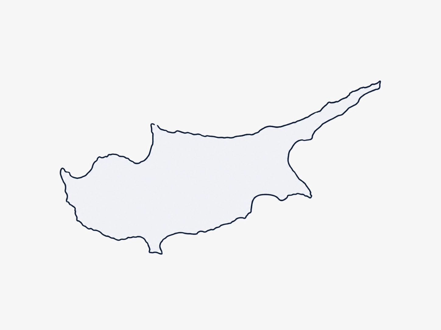 Карта на Кипър като регион на обслужване от KONTECH Ltd.