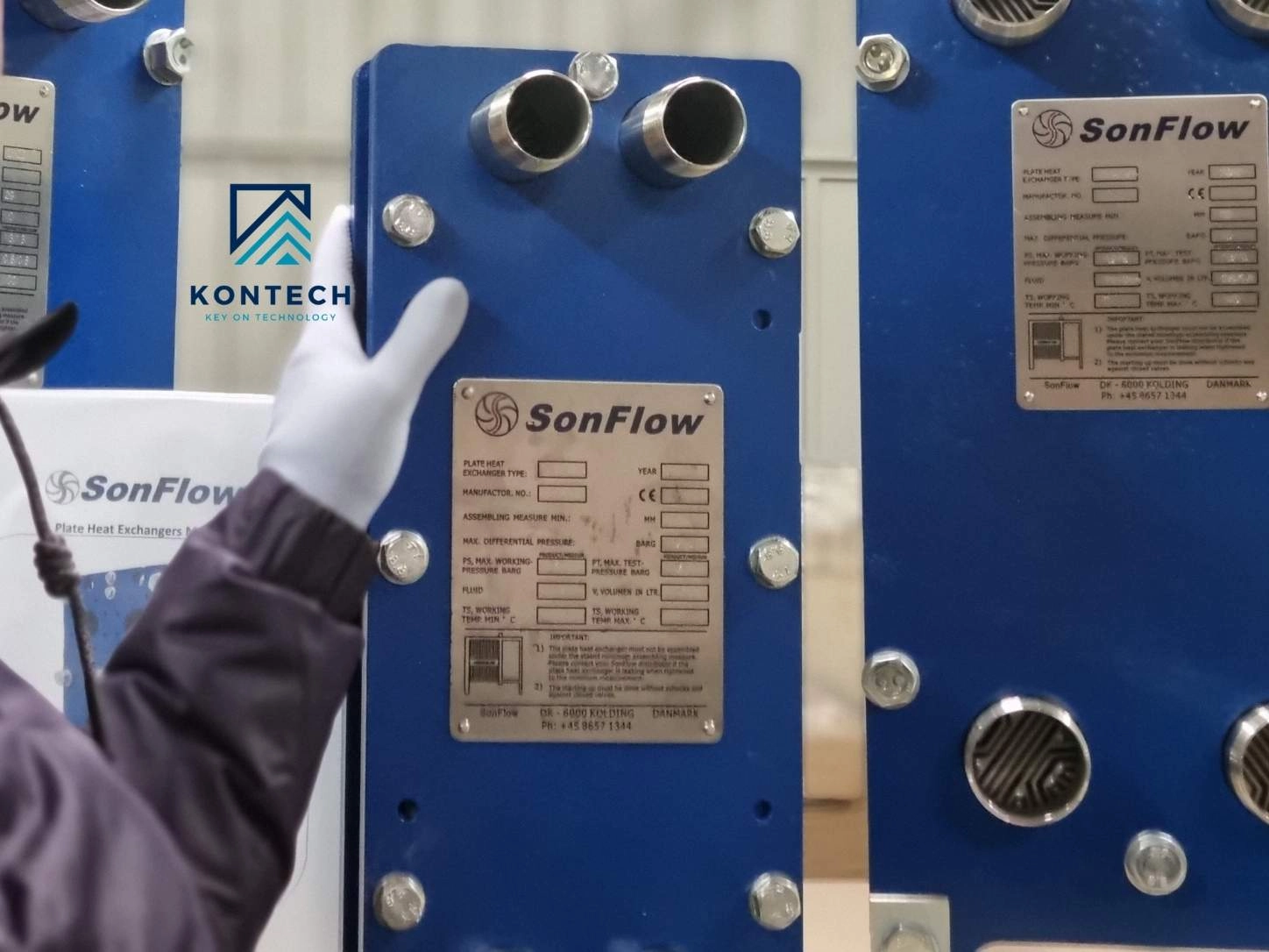 SonFlow plate heat exchangers supplied by KONTECH Ltd.