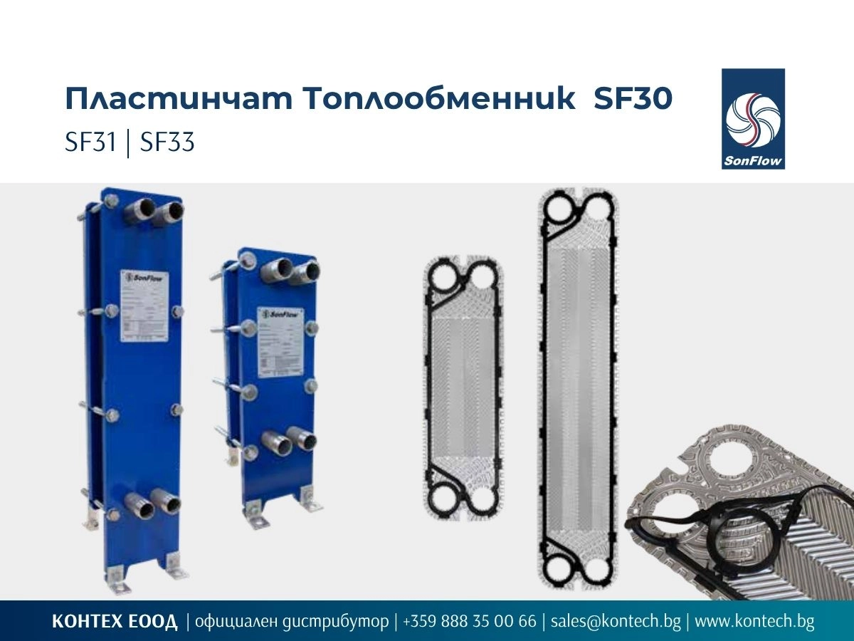 SonFlow разглобяем пластинчат топлообменен апарат SF30