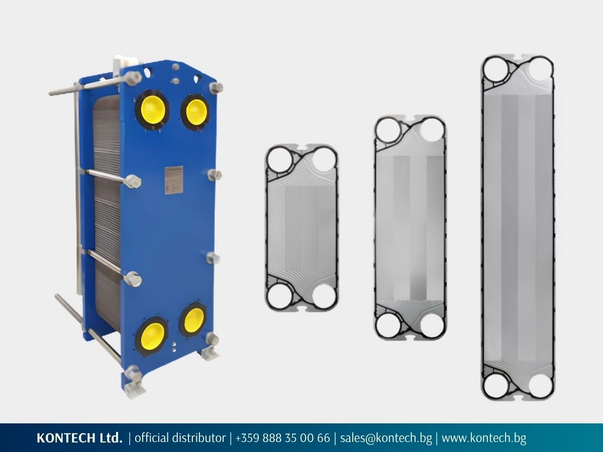 SonFlow SF150 gasketed plate heat exchanger and plates of different heights