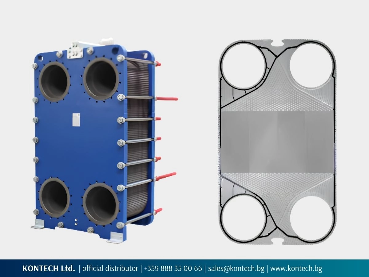 SonFlow SF400 gasketed plate heat exchanger alongside a separate plate with gasket.