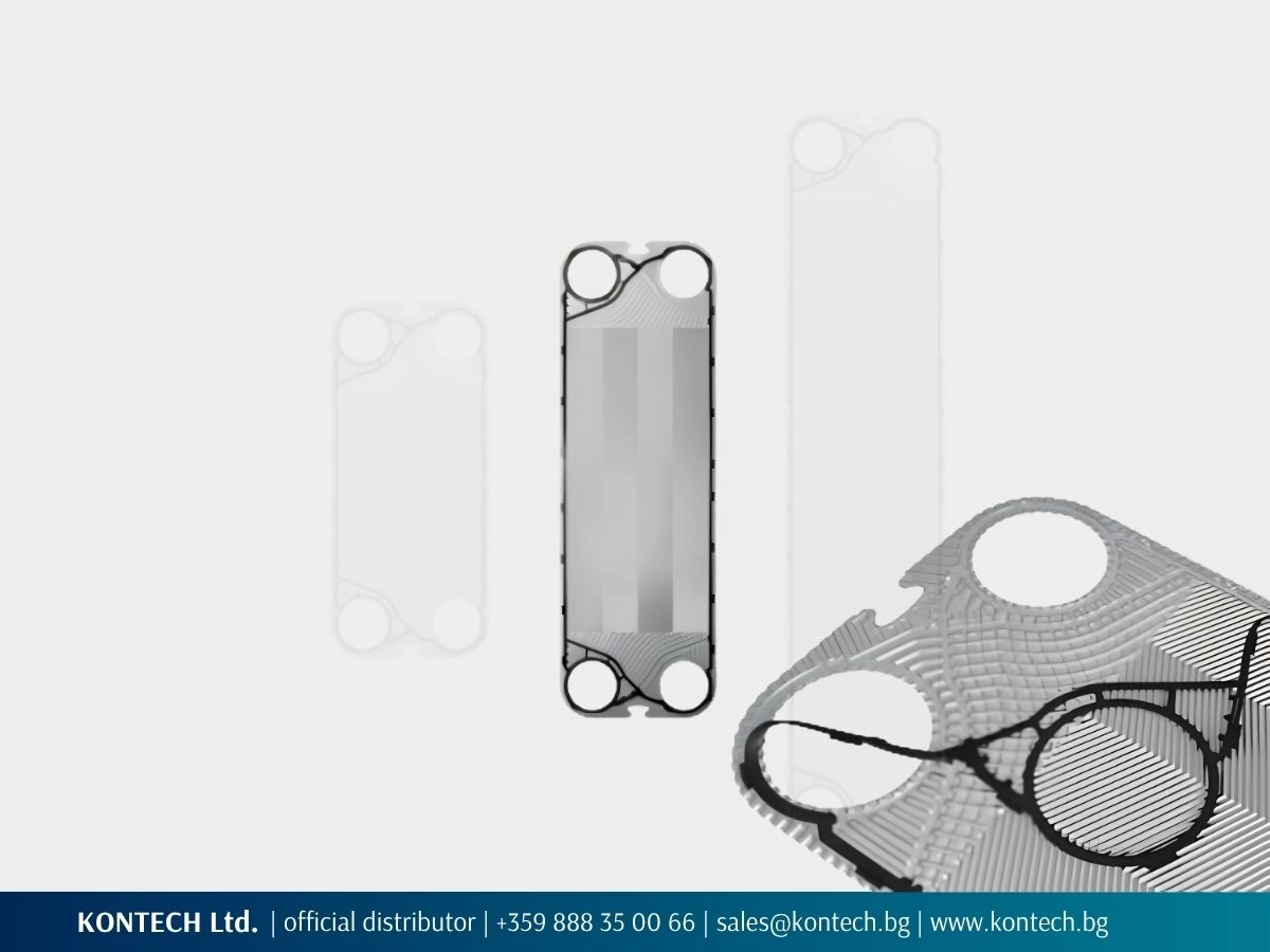 SonFlow SF152D plate with a close-up of the plate profile and gasket