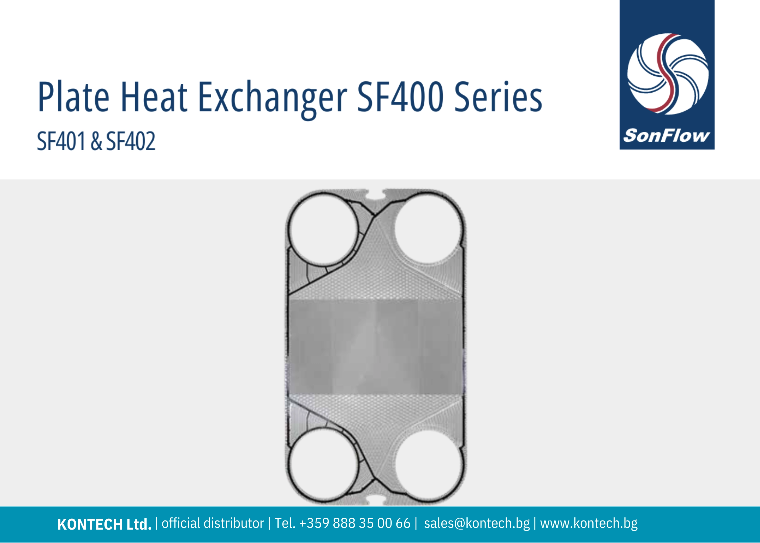 SonFlow SF401 heat exchanger and SonFlow SF402 heat exchanger