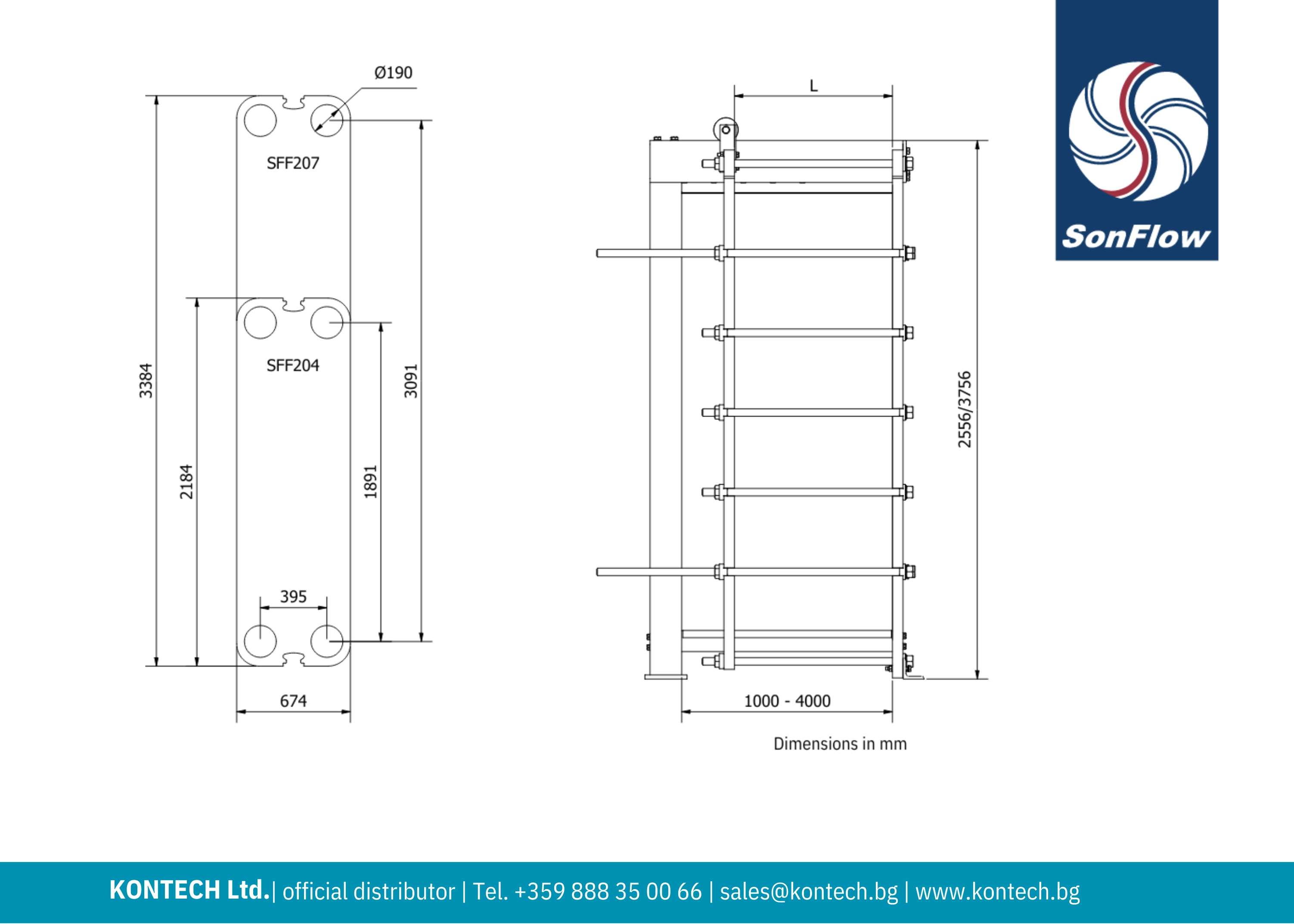 SonFlow SFF204 drawing, SonFlow SFF207 drawing