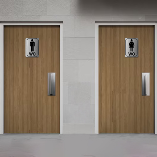 Табела за WC / санитарни помещения Табела за WC / санитарни помещения, поставена на врата