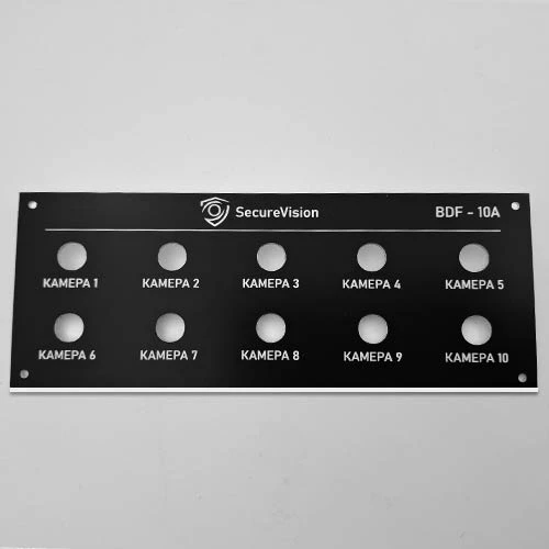 Контролно табло за оборудване от черен акрил 