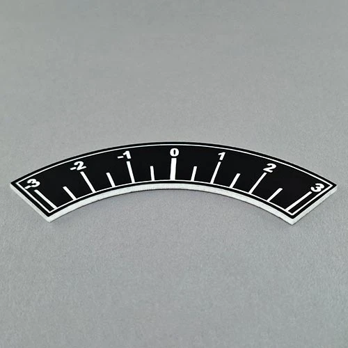 Дъговиден контролен панел с деления