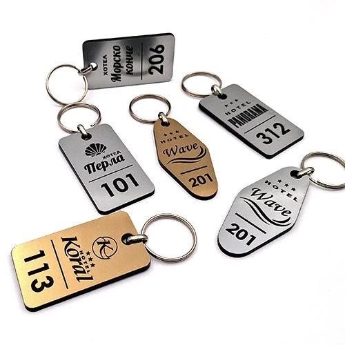 Ключодържатели за хотели с лого и номер на стая