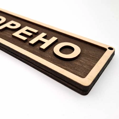 Двустранна табела Отворено Затворено