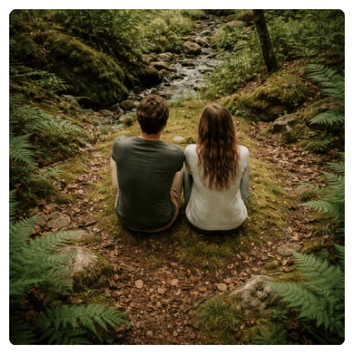 Преживяване за двама сред природата с фокус върху присъствие и споделено спокойствие