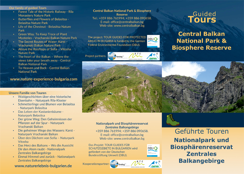 Leaflet Central Balkan Nature Park