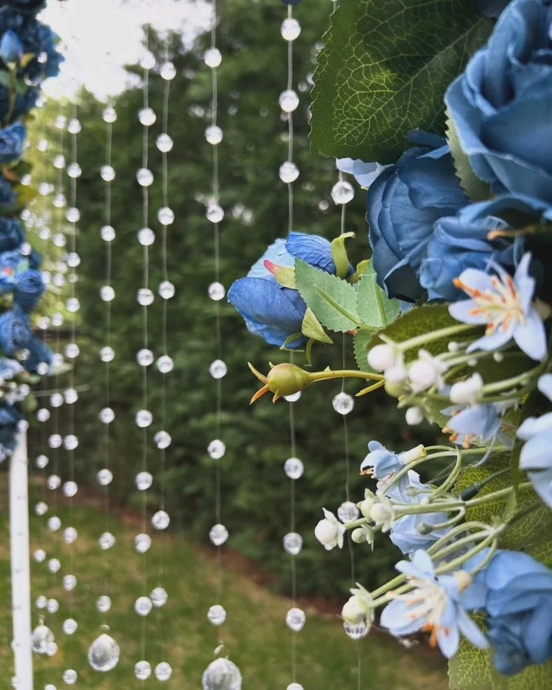 Украса арка с цветя и кристали диаманти 