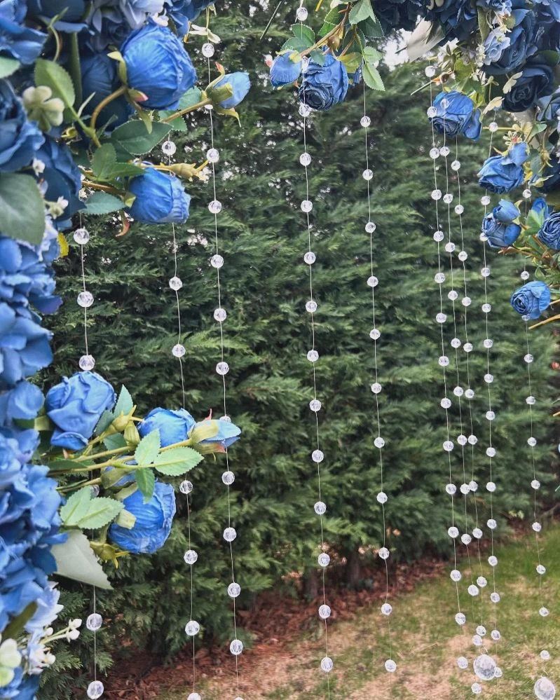 Украса арка с цветя и кристали диаманти