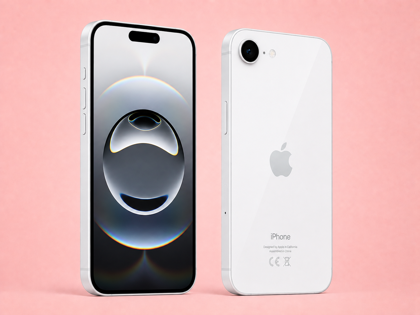 Ремонт на Apple iPhone 16e — изглед отпред и отзад
