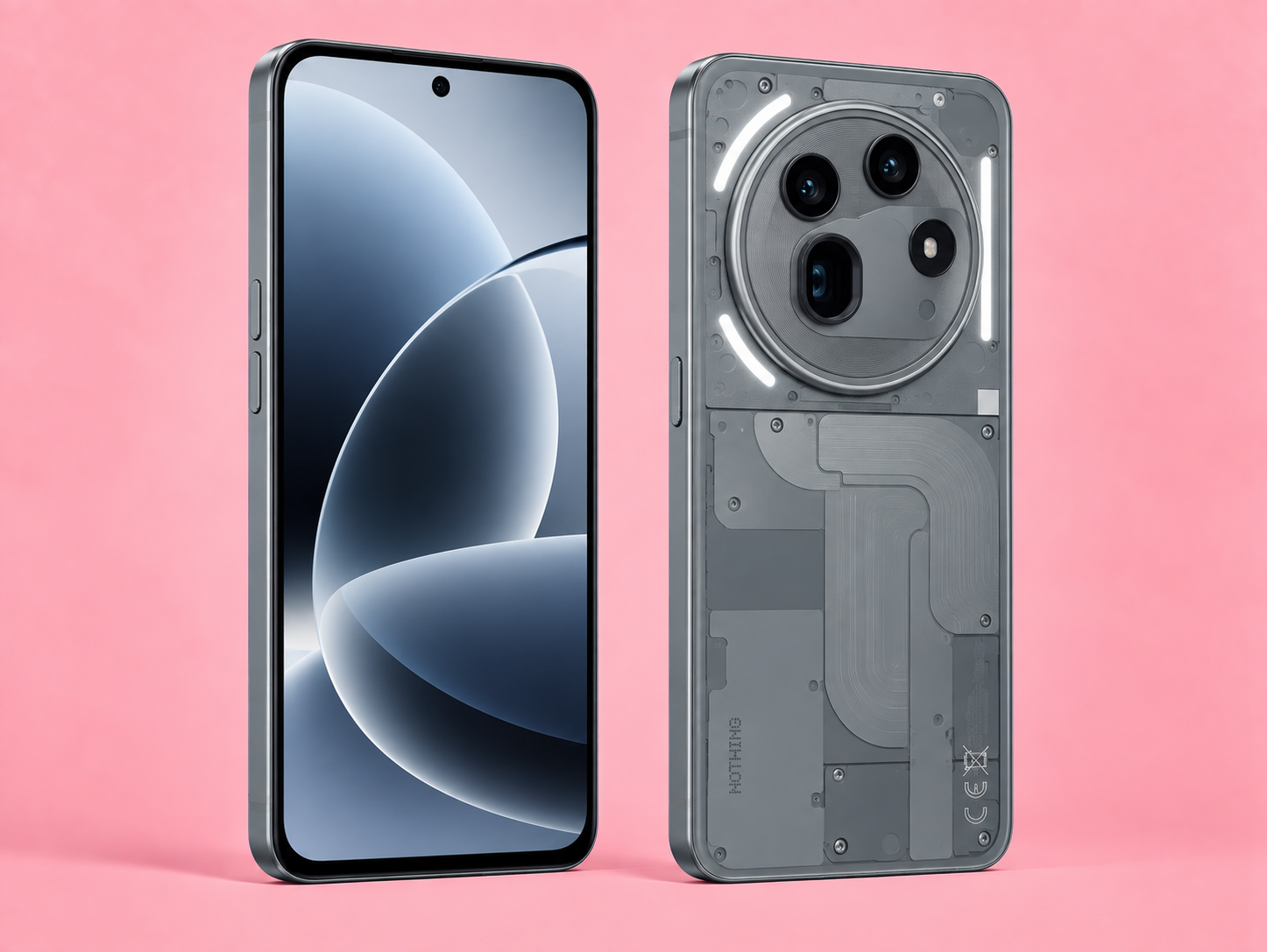 Ремонт на Nothing Phone (3a) — изглед отпред и отзад