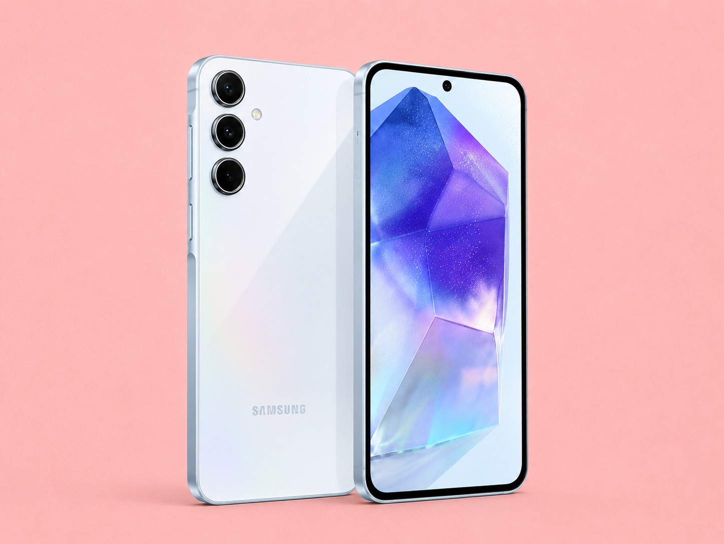 Ремонт на Samsung Galaxy A55 — изглед отпред и отзад
