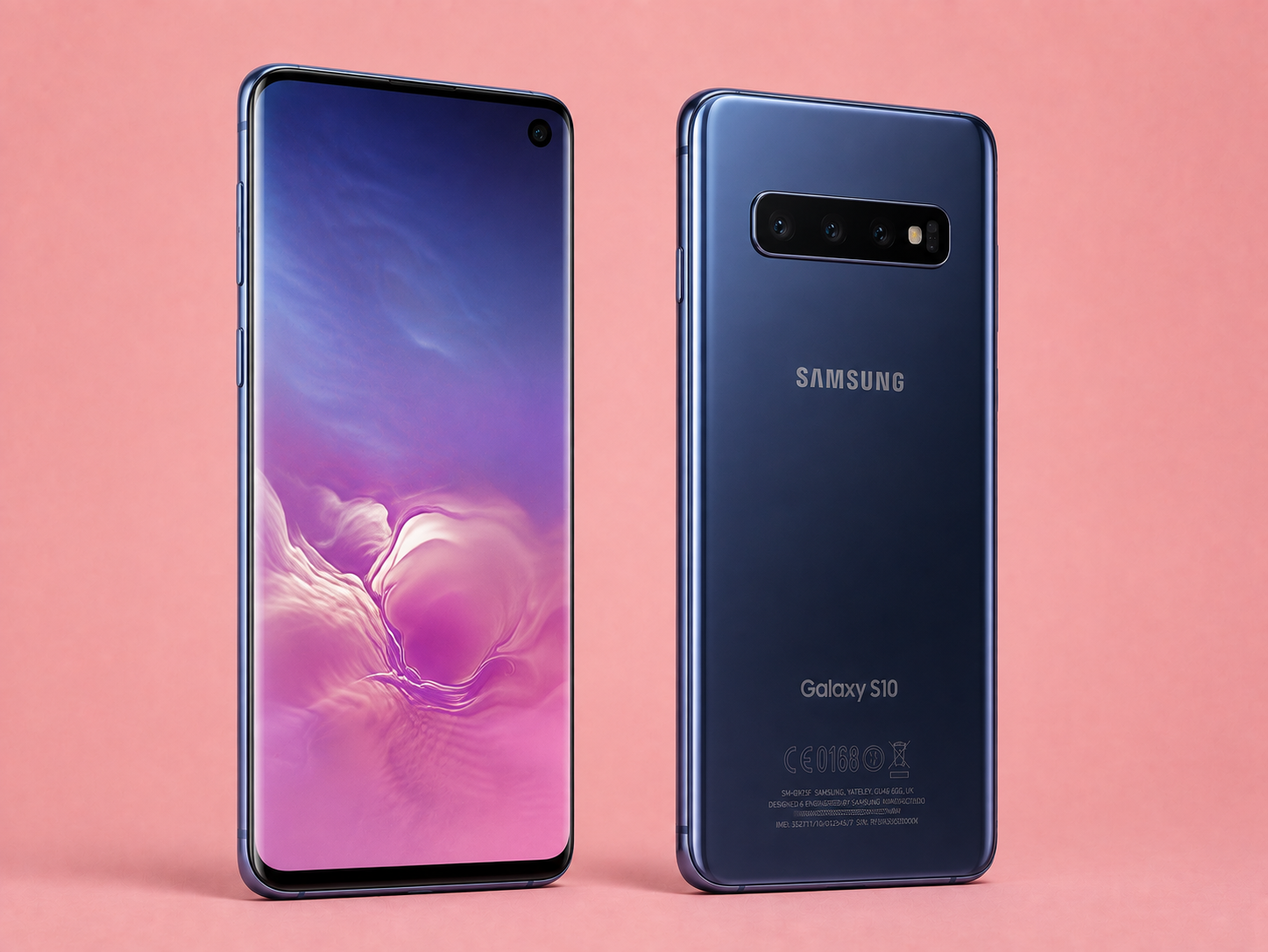 Ремонт на Samsung Galaxy S10+ — изглед отпред и отзад