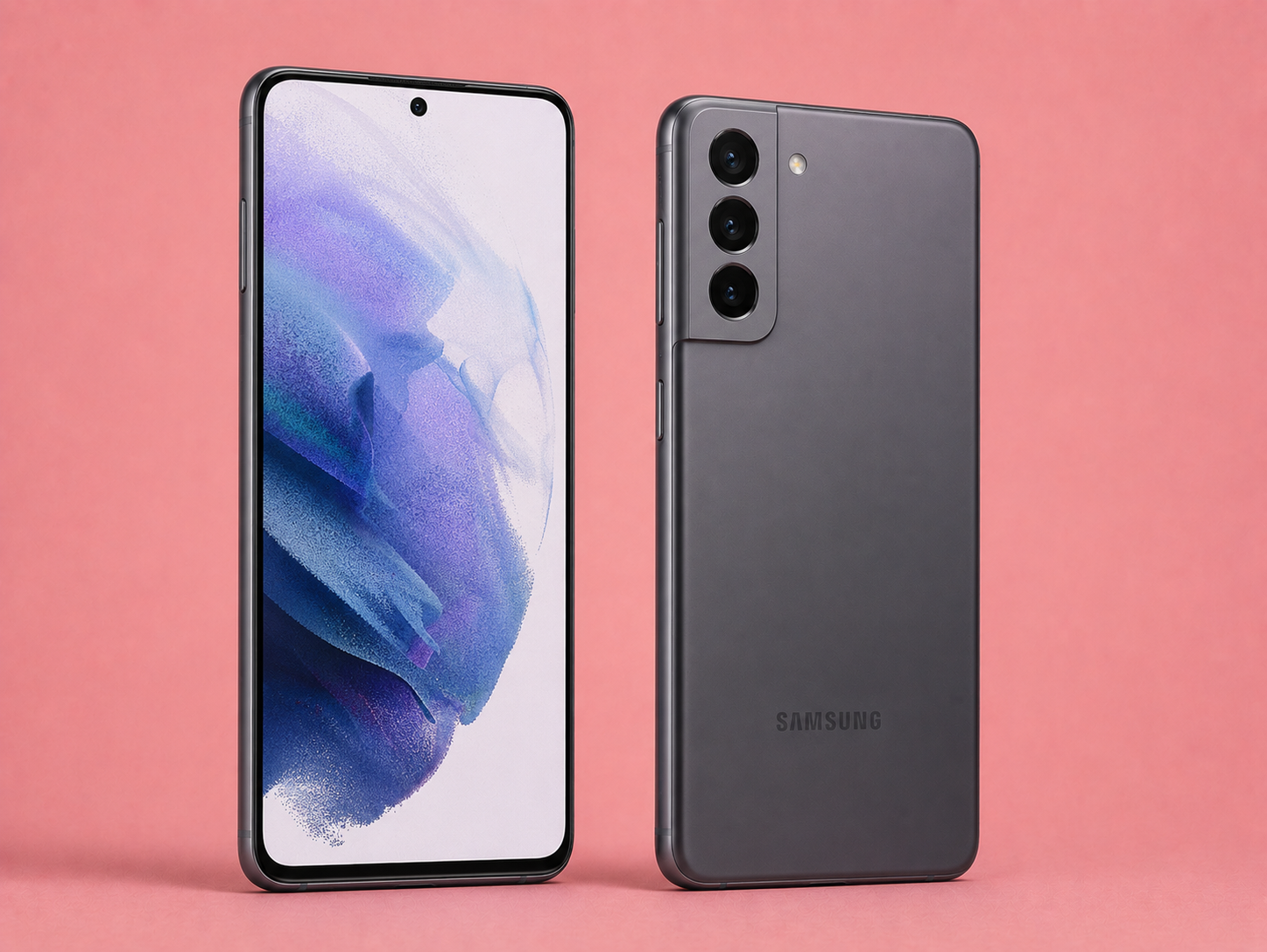 Ремонт на Samsung Galaxy S21+ — изглед отпред и отзад